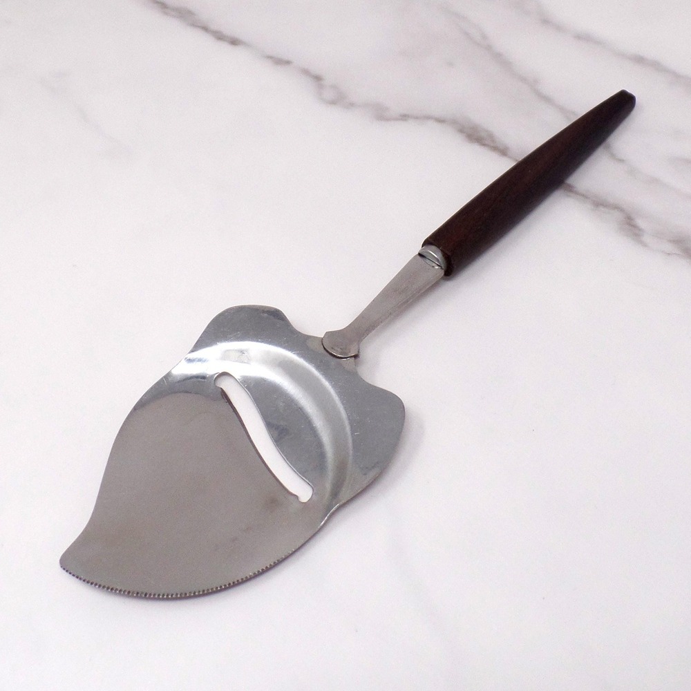 Vintage Wooden Handled Stainless Steel Cheese Plane / Slicer (1960s)